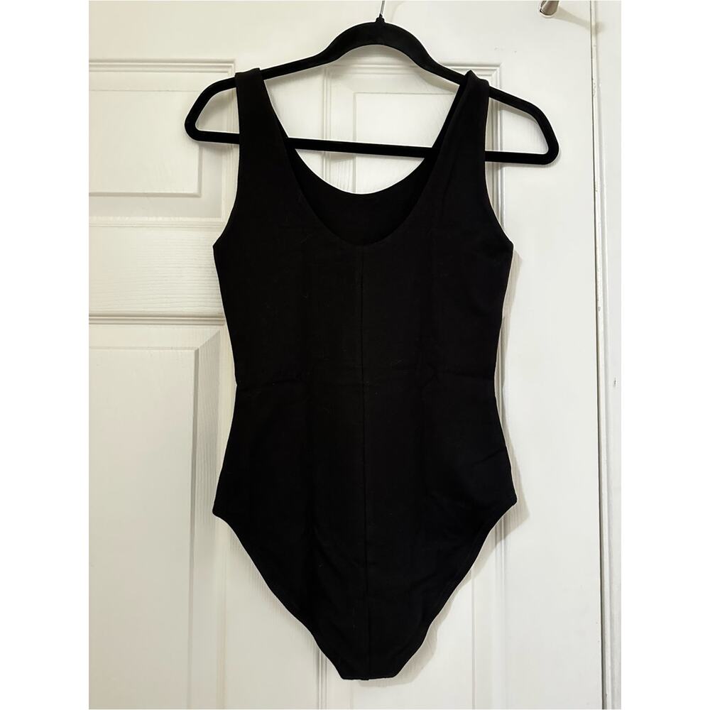 NWT Pact Sz L Black Everyday Scoop Neck Bodysuit Organic Cotton Snap Crotch - Picture 7 of 8